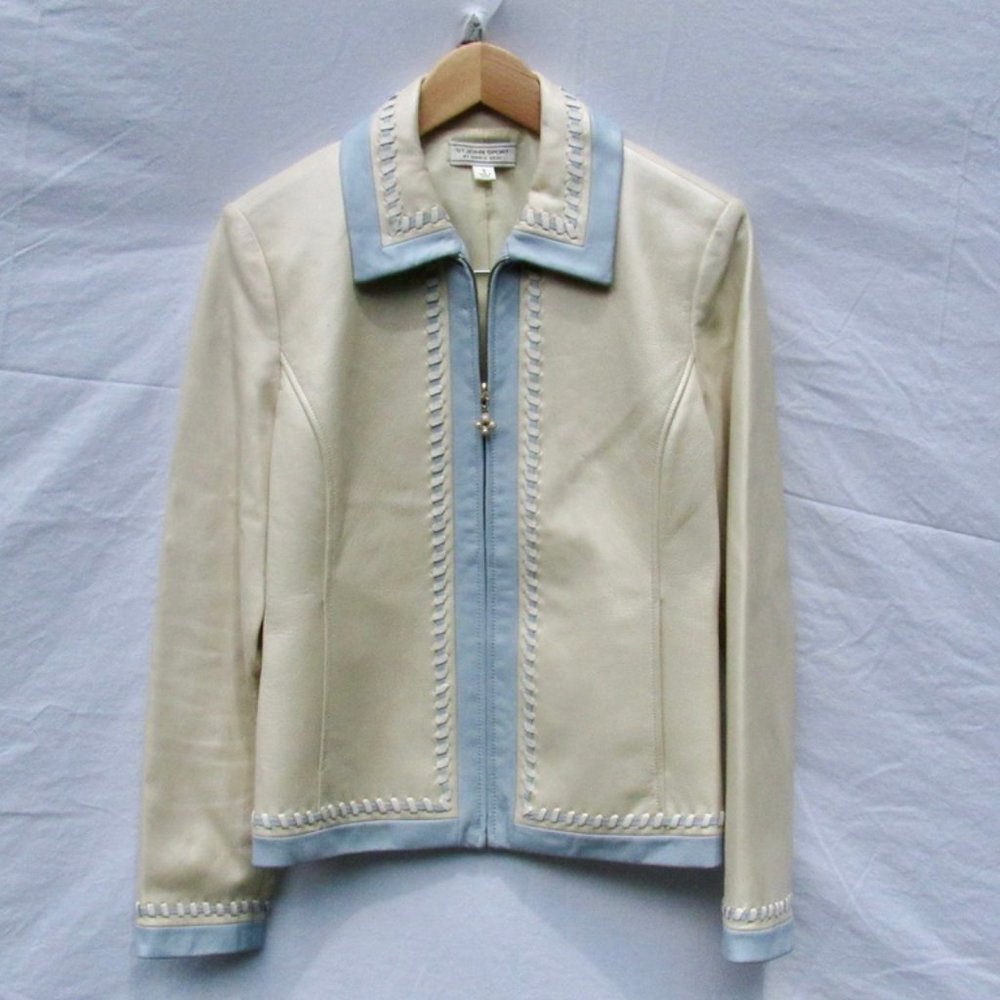 St. John Sport by Marie Gray Leather Jacket